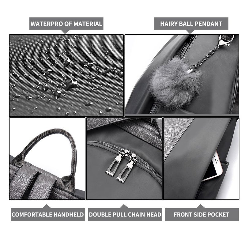 PINCNEL Women Backpack Purse Waterproof Nylon Anti-theft Rucksack Lightweight Shoulder Bag - Image 5